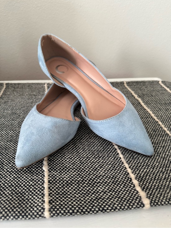 Journee Collection Shoes - Light Blue Cutout Flats